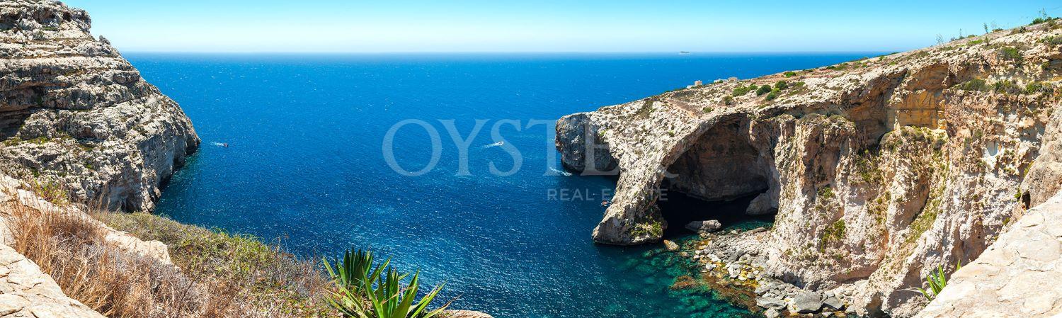 Zurrieq view of the sea and the Blue Grotto